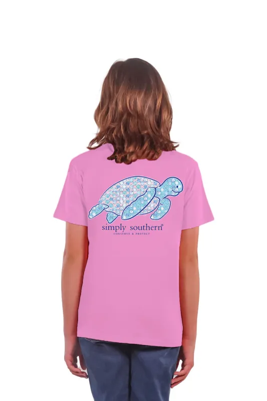 Simply Southern Youth Tracking Preppy Turtle T-Shirt for Girls in Pink | YTH-TRACK-SS-PREPPY-FNCYCNDY sold by Glik’s