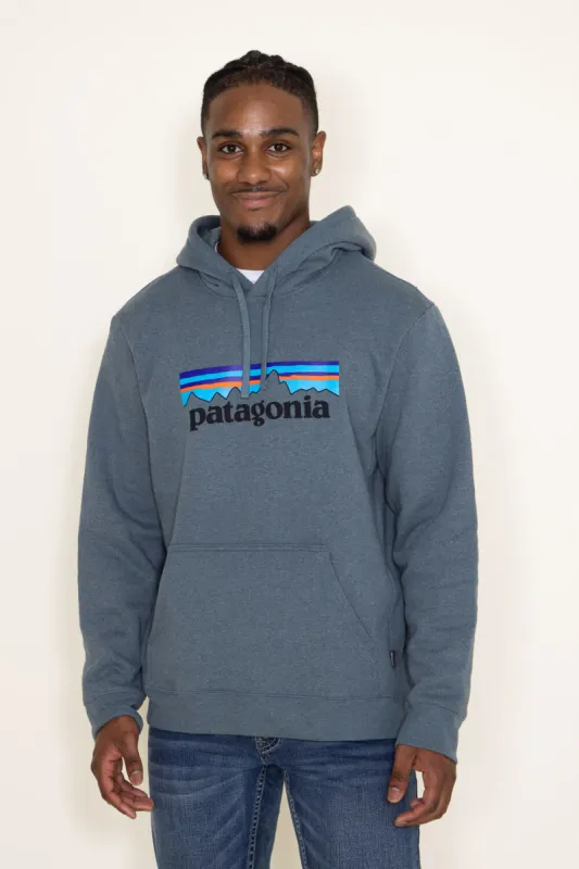 Patagonia Men’s P-6 Logo Uprisal Hoodie in Green Blue | 39622-NUVG sold by Glik’s