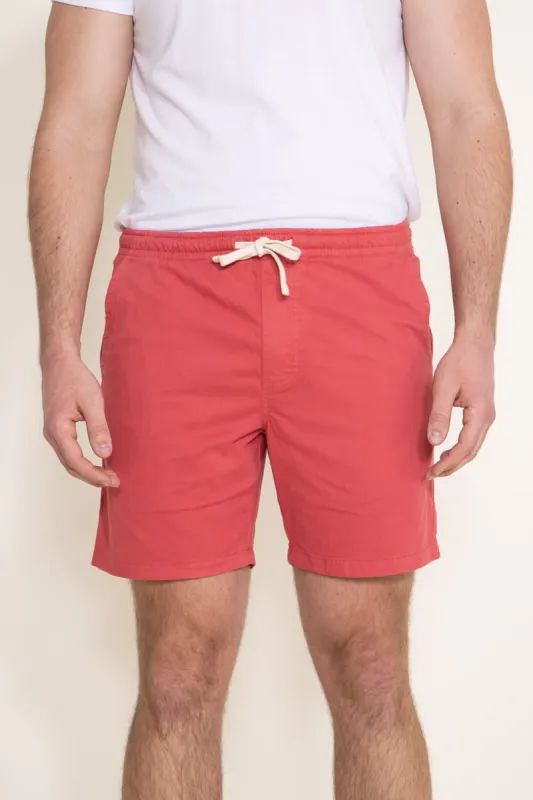 Poplin Volley Shorts for Men in Red | AB123-FDRED sold by Glik’s
