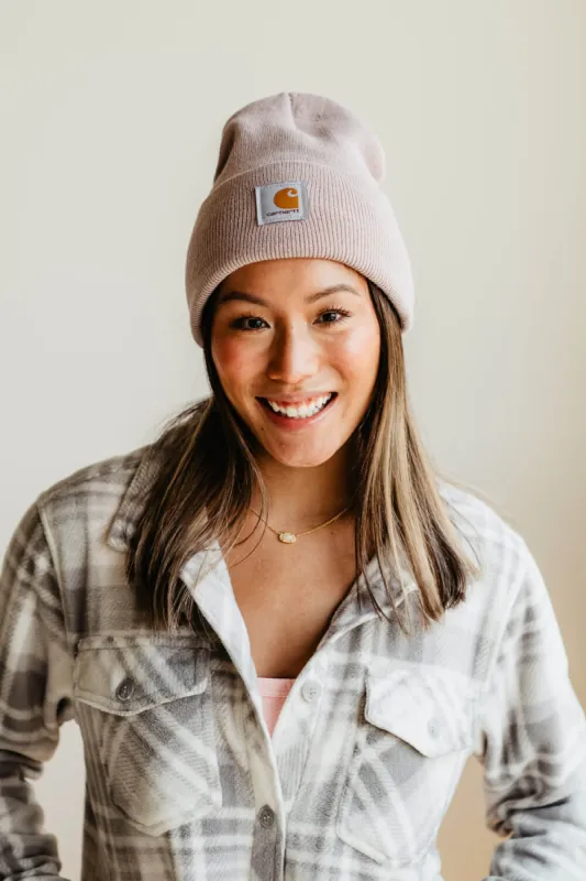 Carhartt Knit Cuffed Beanie for Women in Faded Pink | A18-V61 sold by Glik’s