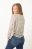 Sheer Tie Floral Blouse for Women in Beige | NC30963A-CEMENT sold by Glik’s