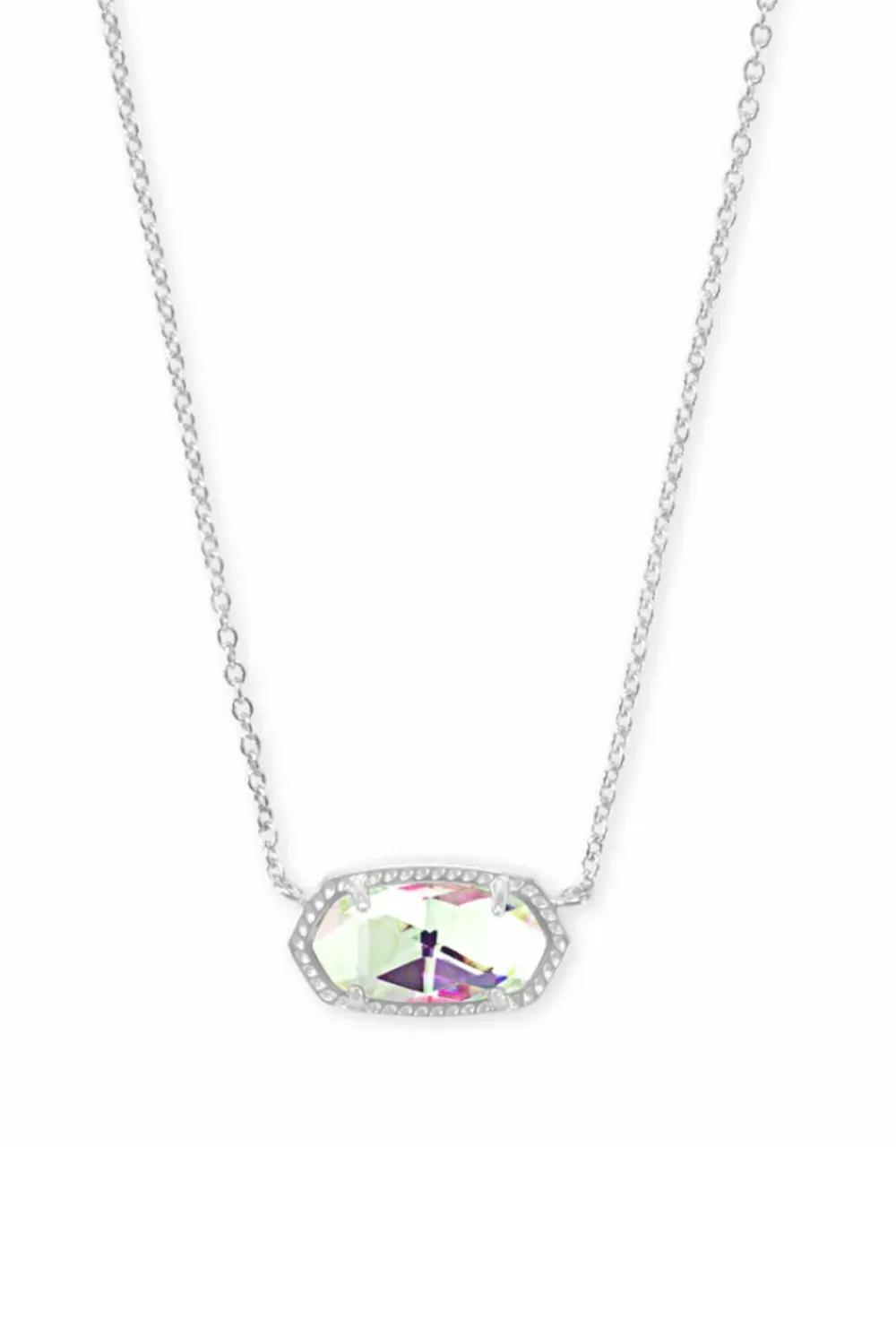 Kendra Scott Elisa Silver Pendant Necklace in Dichroic Glass | 4217716754 sold by Glik’s product image thumbnail 2