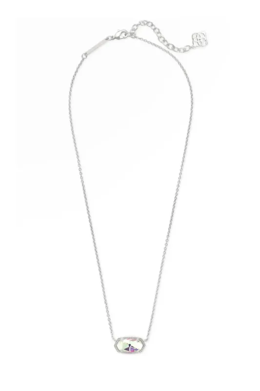 Kendra Scott Elisa Silver Pendant Necklace in Dichroic Glass | 4217716754 sold by Glik’s