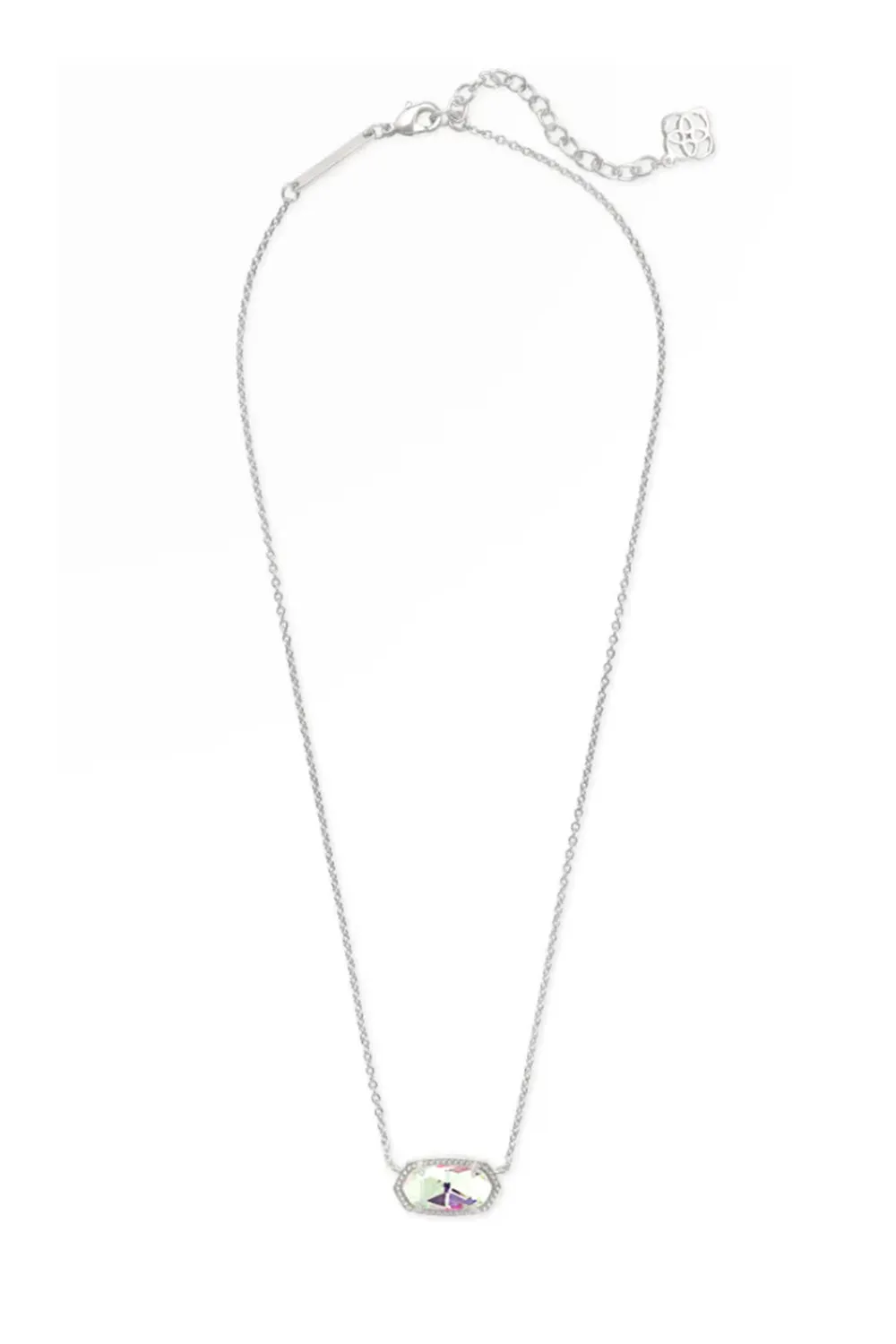 Kendra Scott Elisa Silver Pendant Necklace in Dichroic Glass | 4217716754 sold by Glik’s