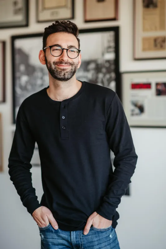 1897 Original Solid Henley Thermal Long Sleeve Shirt for Men in Black | DLST046-BLACK sold by Glik’s