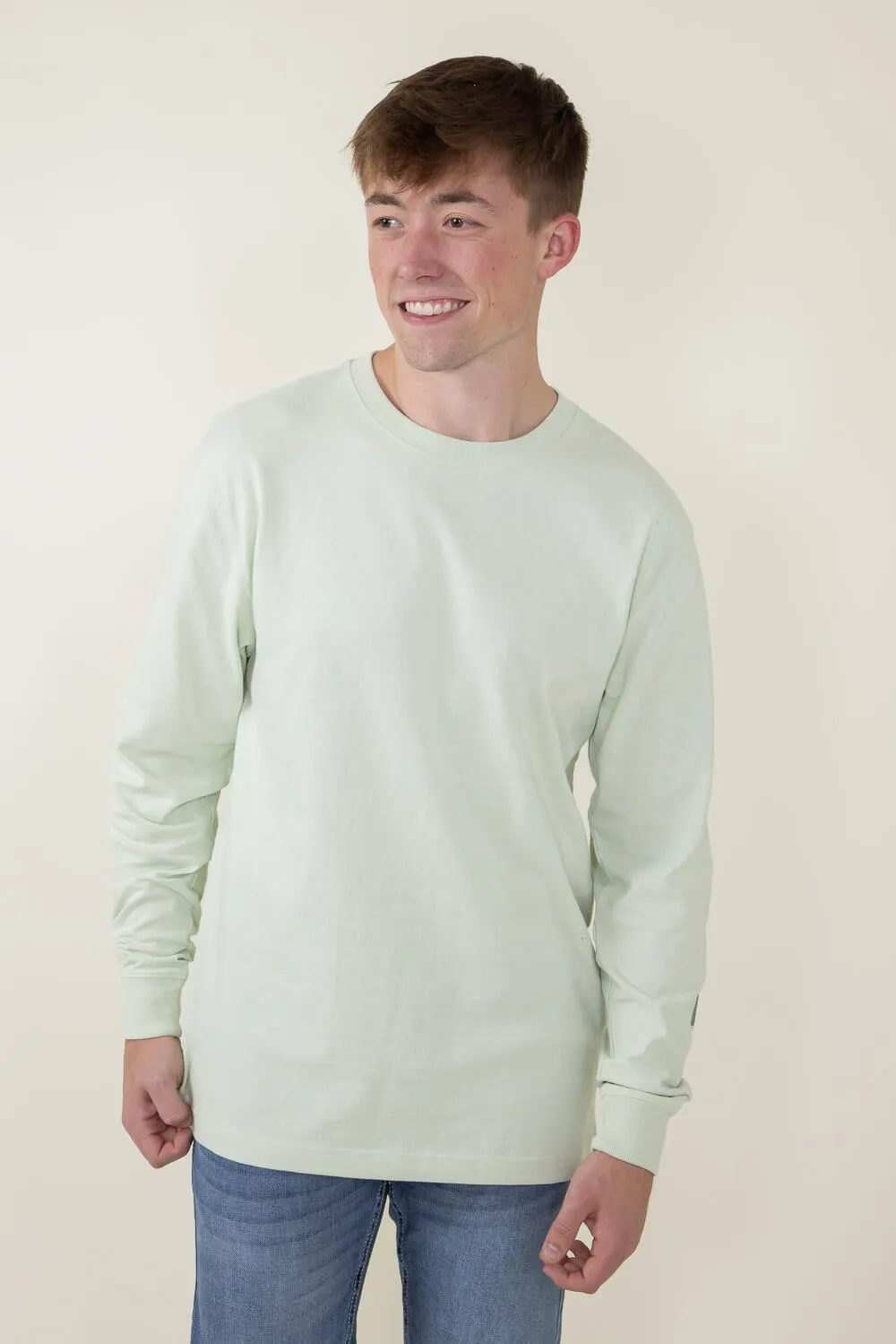 Carhartt Long Sleeve Logo T-Shirt for Men in Light Green | K231-GF3 sold by Glik’s product image thumbnail 3