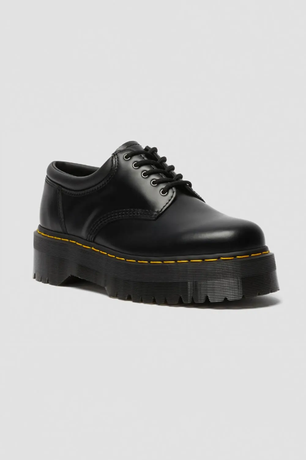 Dr. Martens 8053 Quad Leather Platform Shoes for Women in Black | 24690001 sold by Glik’s