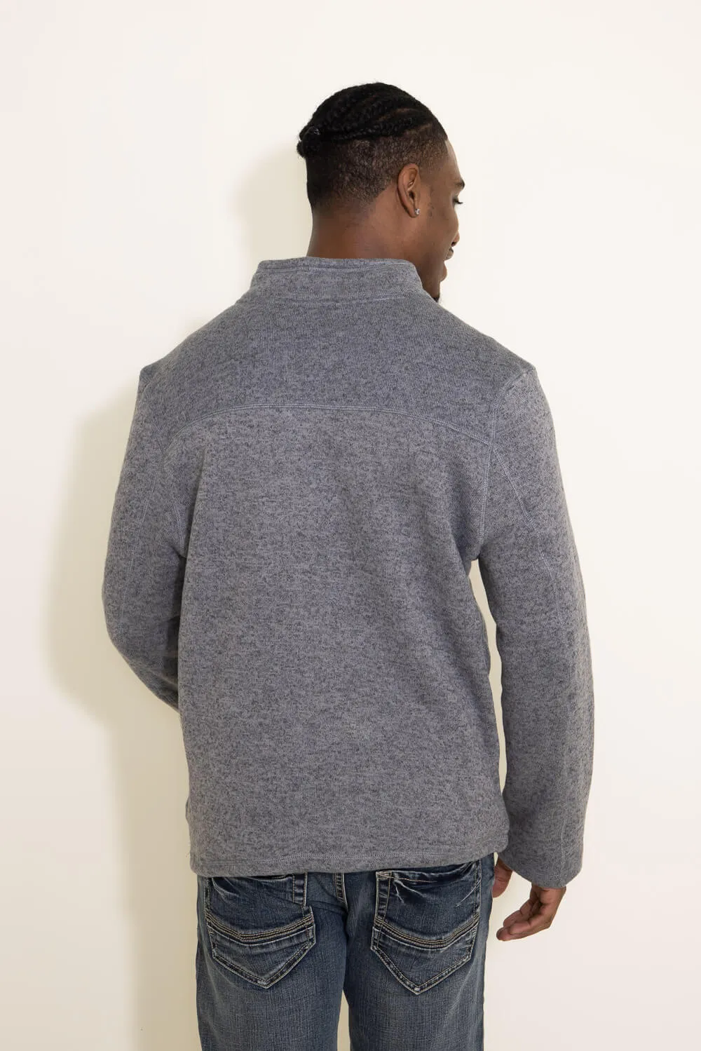 Simply Southern Knit Quarter Zip for Men in Grey | GLK-0221-MN-KNTPLL-HTHRGRY sold by Glik’s product image thumbnail 3
