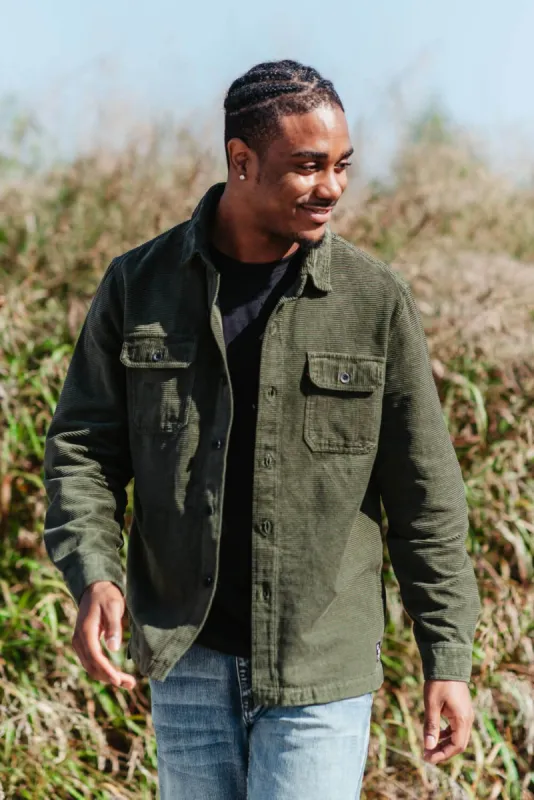 Union Corduroy Shacket for Men in Hunter Green | H33A11K-309H HUNTER sold by Glik’s