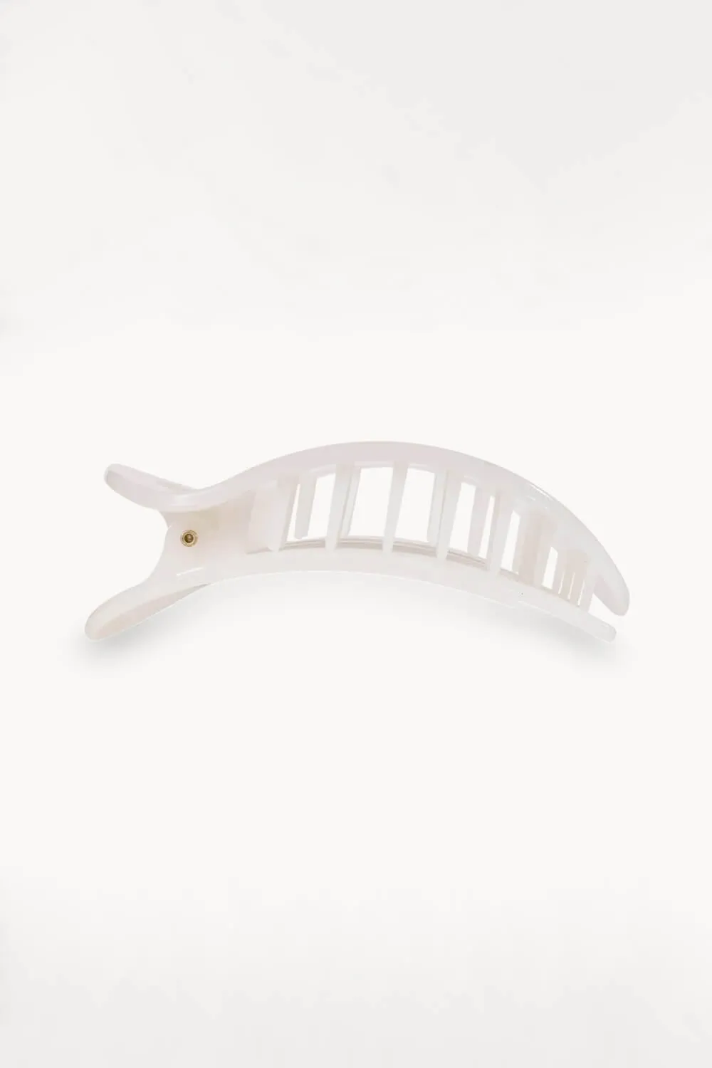 Teleties Medium Flat Round Hair Clip in White | TT-FCM01-004 sold by Glik’s product image thumbnail 4