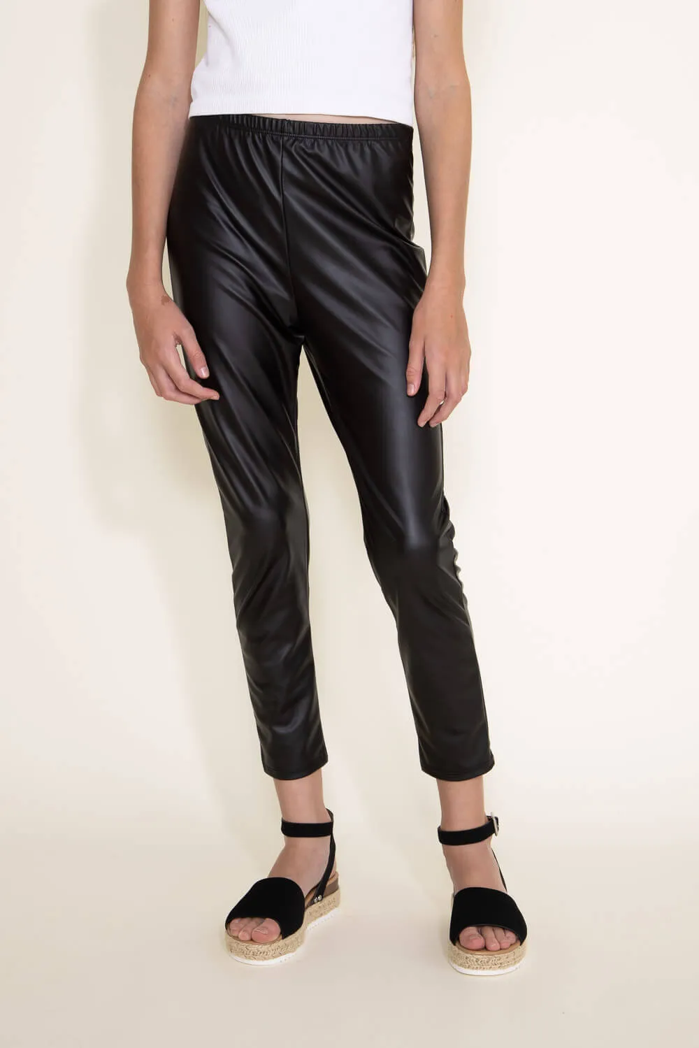Youth Leather Leggings for Girls in Black | D4771K-GLK sold by Glik’s product image thumbnail 2