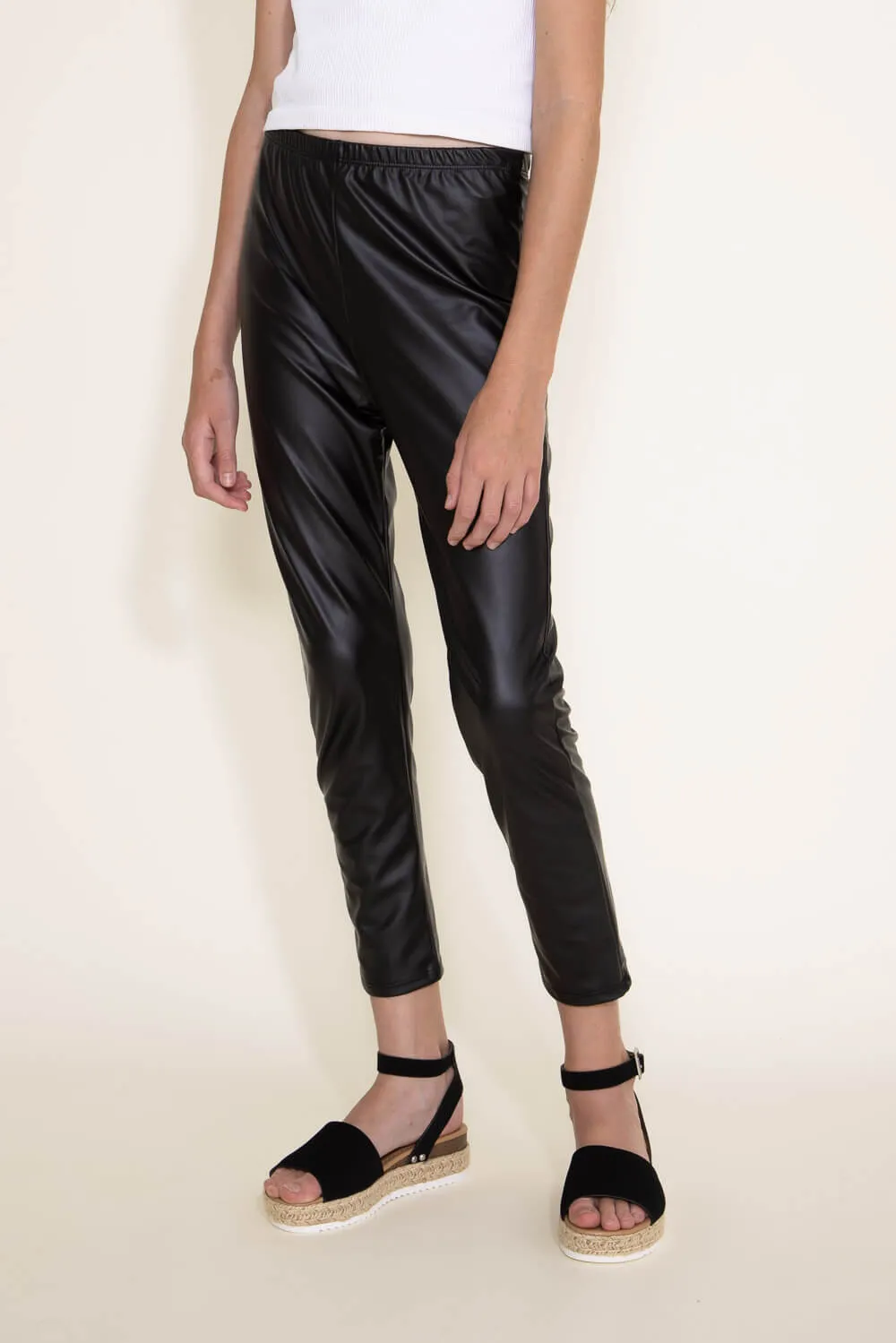 Youth Leather Leggings for Girls in Black | D4771K-GLK sold by Glik’s product image thumbnail 3