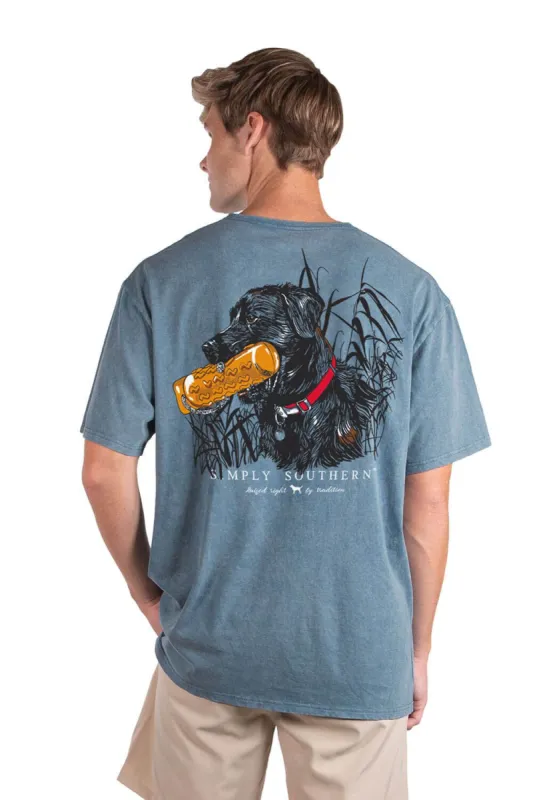 Simply Southern Black Lab T-Shirt for Men in Teal | SC-MN-SS-BLACKLAB-TEAL sold by Glik’s