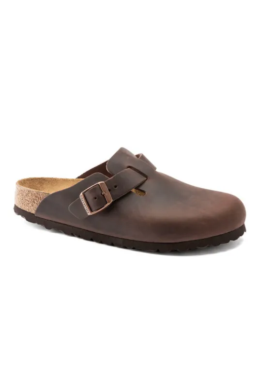 Birkenstock Boston Soft Footbed Oiled Leather Clogs for Men in Haban | 860131 sold by Glik’s