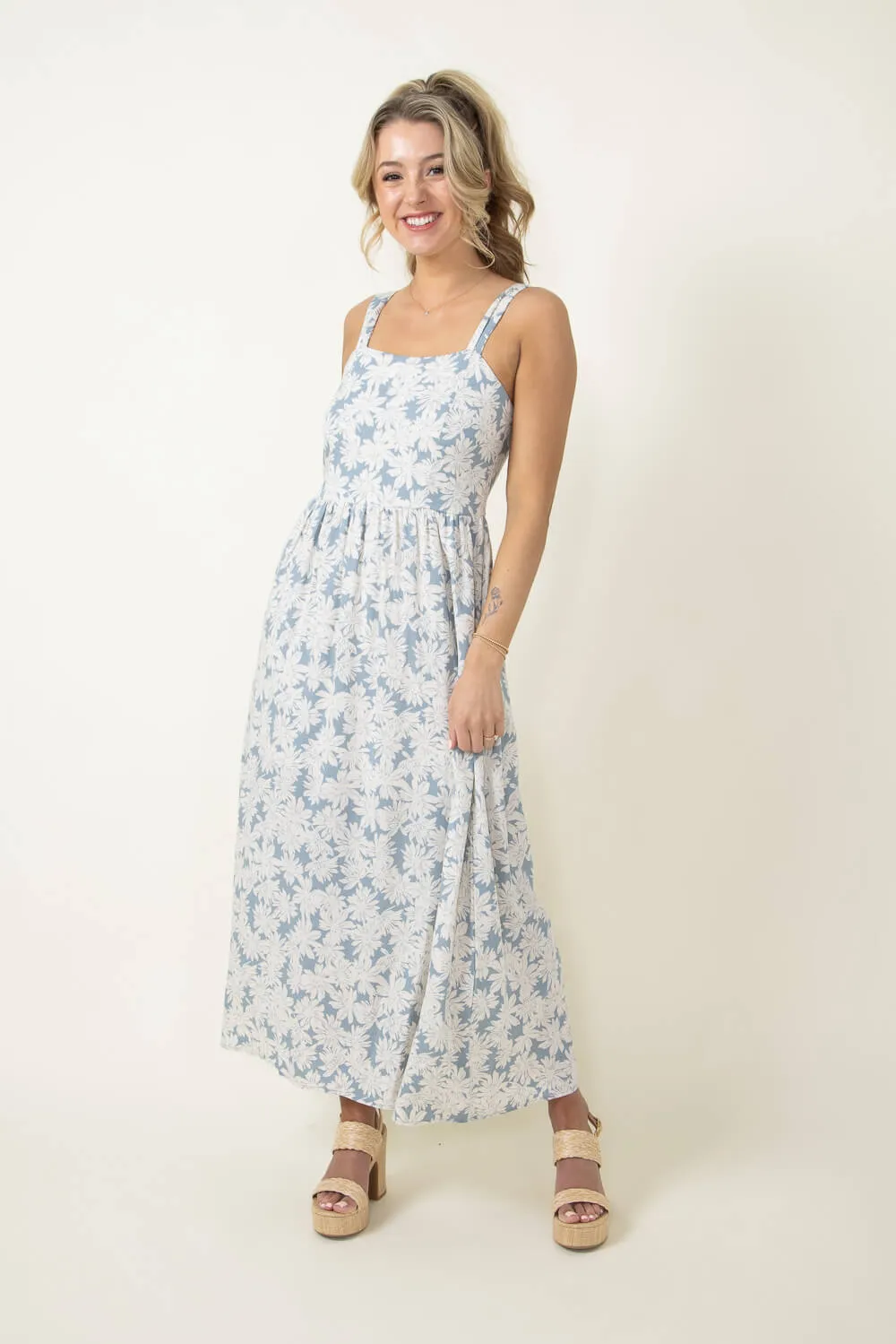 Floral Midi Dress for Women in Blue | 82967-SLATE sold by Glik’s product image thumbnail 3