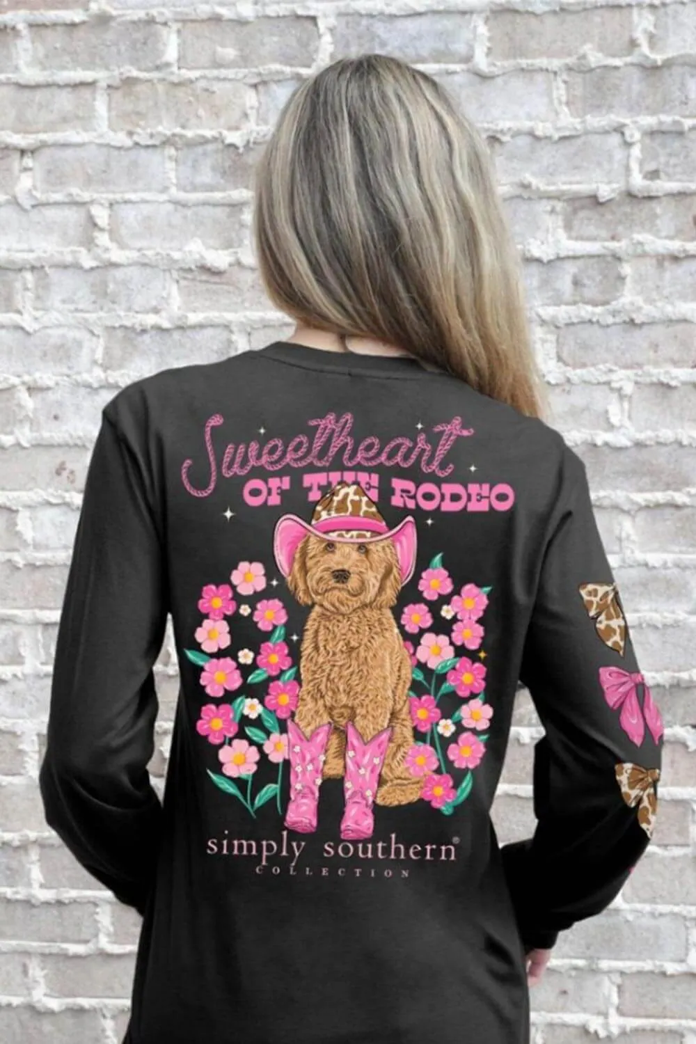 Simply Southern Long Sleeve Sweetheart of the Rodeo for Women | LS-SWEETHRT-BLACK sold by Glik’s