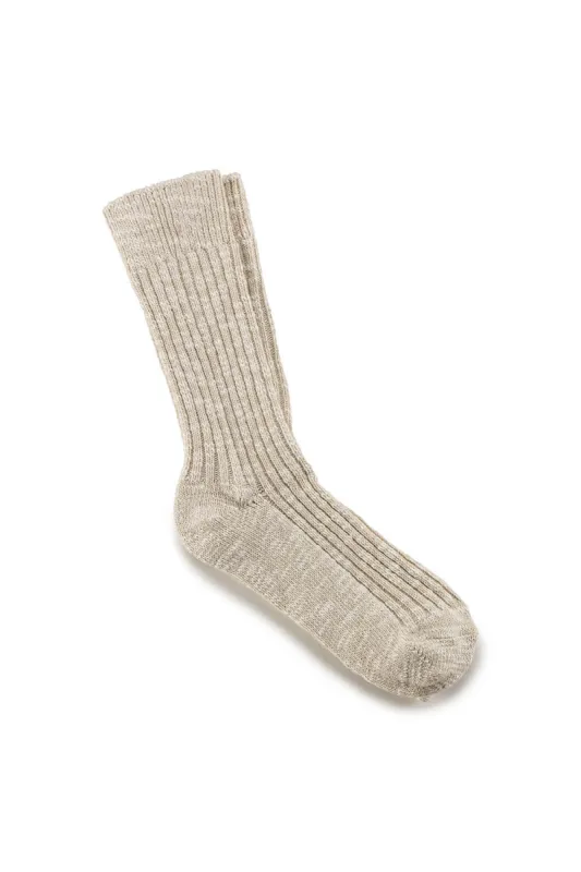 Birkenstock Cotton Slub Crew Socks for Women in Beige | 1008033 made by Glik’s