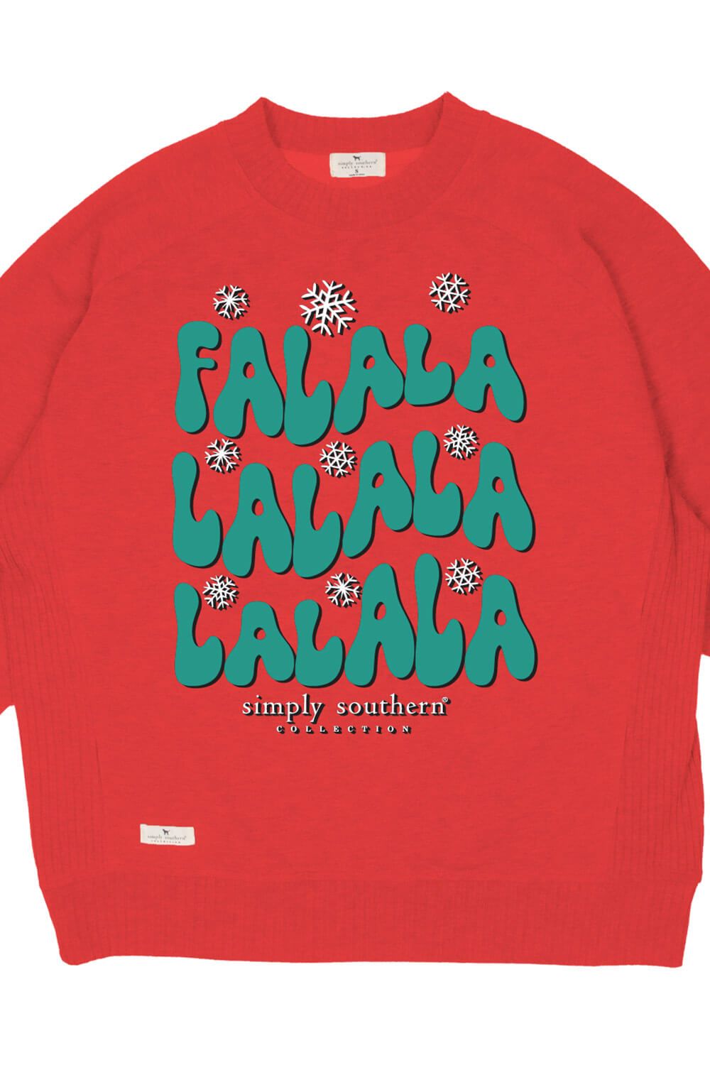 Simply Southern Plus Size Falala Sweatshirt for Women in Red | EXT-RCREW-FALALA-SCARLET sold by Glik’s product image thumbnail 2