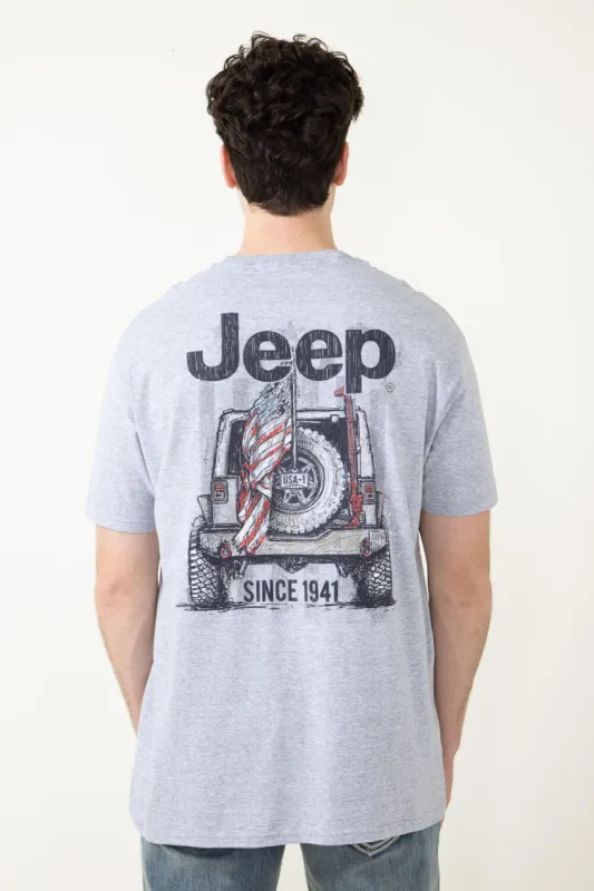 Jeep USA T-Shirt in Heather Grey | 2824-HEATHERGREY sold by Glik’s