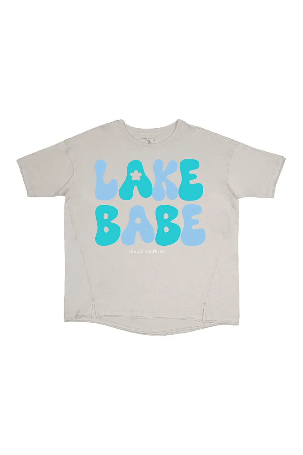 Simply Southern Lake Babe T-Shirt for Women in Grey | BOXY-SS-LAKE-SILVER sold by Glik’s product image thumbnail 3