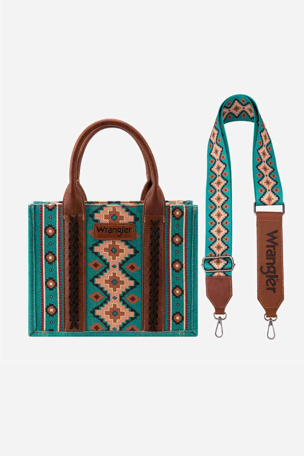 Wrangler Crossbody Tote Bag for Women in Turquoise | WG2203-8120S-TQ sold by Glik’s product image thumbnail 2