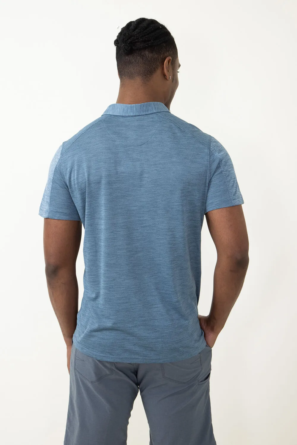 Kuhl Engineered Polo Shirt for Men in Blue Cove | 7512-BC-BLUECOVE sold by Glik’s product image thumbnail 2