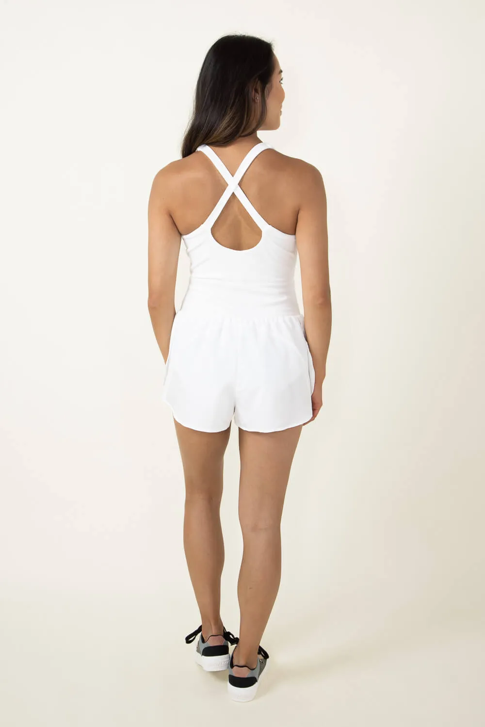 Illa Illa Activewear Runsie Romper for Women in White | IM7541-OFFWHITE sold by Glik’s product image thumbnail 4