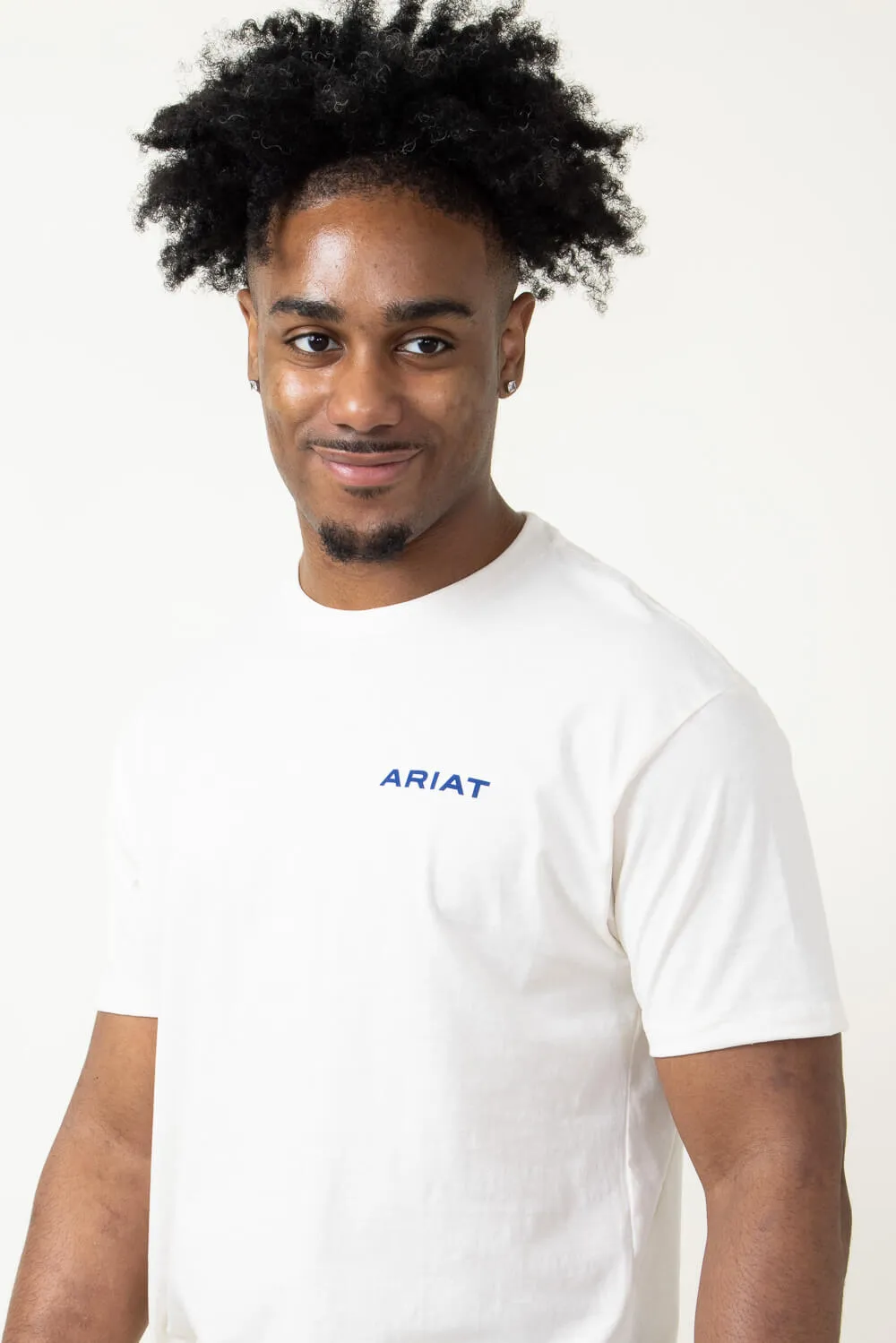 Ariat Logo T-Shirt for Men in Off White | 10051454-OFFWHITE sold by Glik’s product image thumbnail 5