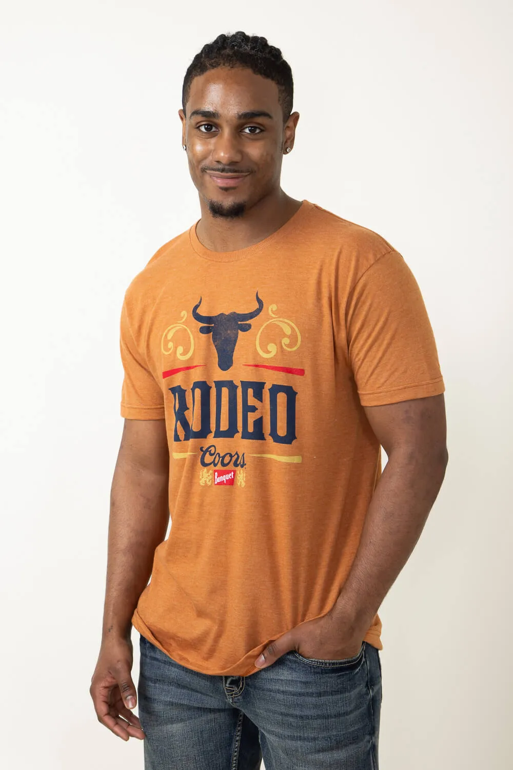 Brew City Coors Banquet Bull Rodeo T-Shirt for Men in Orange | 14870-814B sold by Glik’s product image thumbnail 3