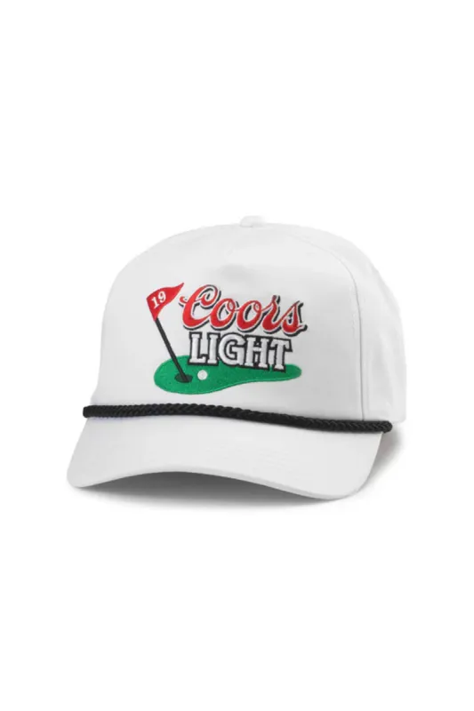 American Needle Coors Light Golf Course Trucker Hat for Men in White | 23008C-COORS sold by Glik’s