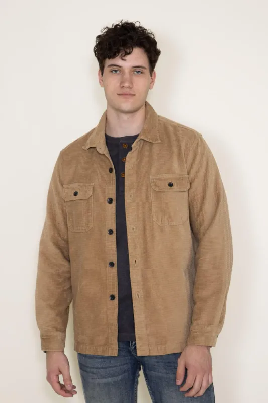 Union Corduroy Shacket for Men in Brown | H33A11K-257H BURLAP sold by Glik’s