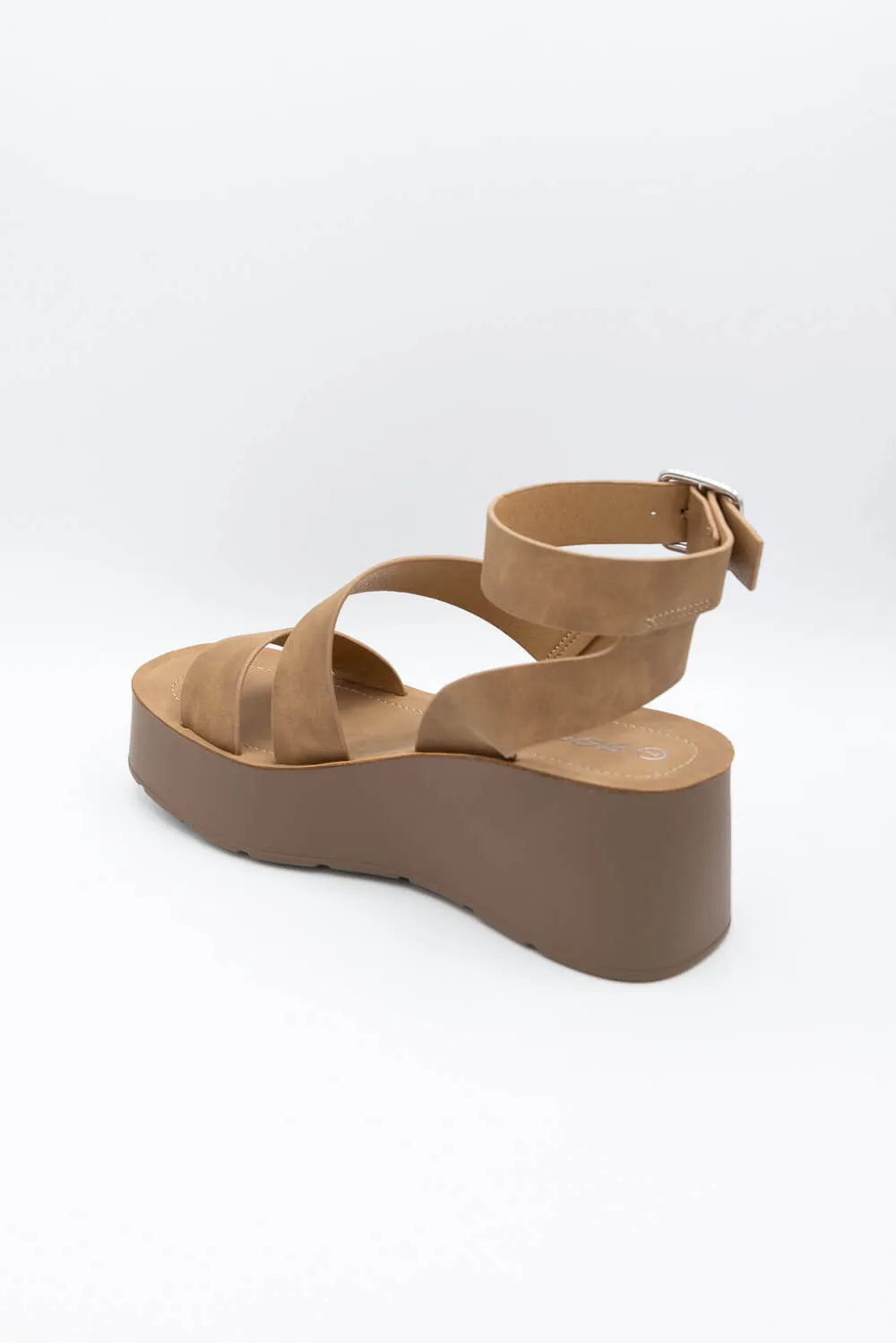 Soda Newday Platform Sandals for Women in Tan | NEWDAY-S TAN sold by Glik’s product image thumbnail 3
