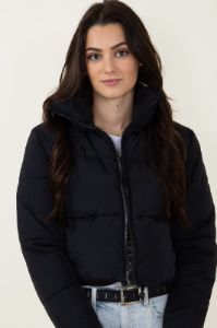 Simply Southern Cropped Puffer Jacket for Women in Black | PP-0223-PUFFY-JACKET-BLACK sold by Glik’s