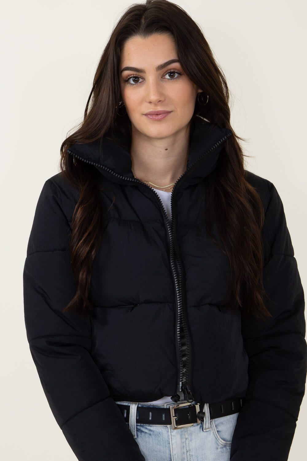 Simply Southern Cropped Puffer Jacket for Women in Black | PP-0223-PUFFY-JACKET-BLACK sold by Glik’s product image thumbnail 5