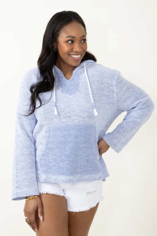Simply Southern Terry Rope Hoodie for Women in Blue | PP-0124-HD-TERRY-SLATEBL sold by Glik’s