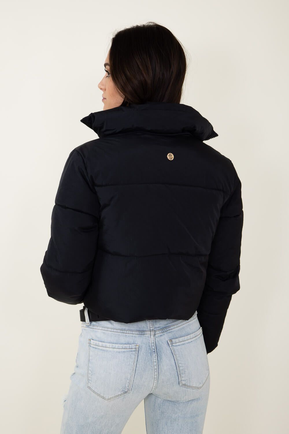 Simply Southern Cropped Puffer Jacket for Women in Black | PP-0223-PUFFY-JACKET-BLACK sold by Glik’s product image thumbnail 3