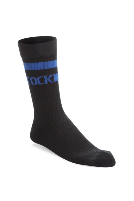 Birkenstock Cotton Crew Stripe Socks for Men in Black | 1026246 sold by Glik’s