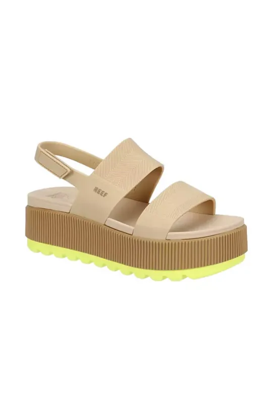 Reef Water Vista Higher Sandals for Women in Sand/Lime | CJ3571 sold by Glik’s