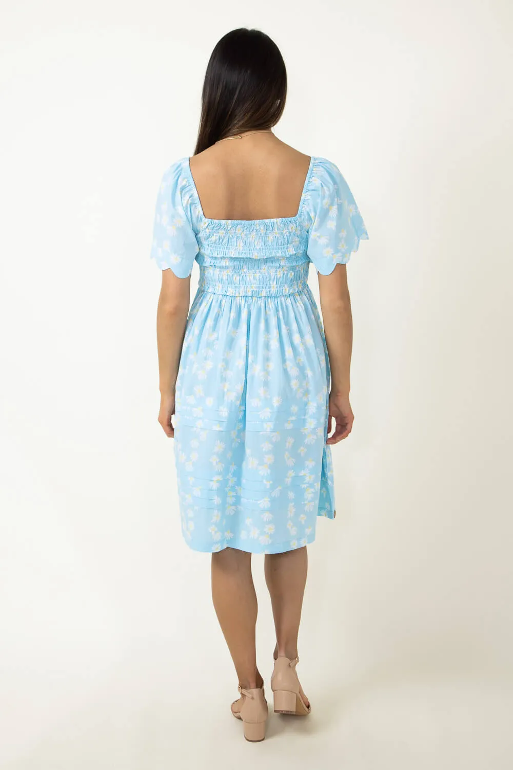 Simply Southern Scallop Dress for Women in Floral Blue | PP-0124-DRS-SCLP-FLORAL sold by Glik’s product image thumbnail 2