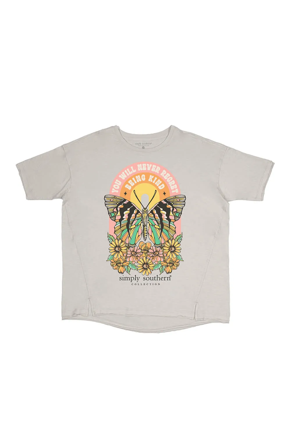 Simply Southern Boxy Being Kind T-Shirt for Women in Grey | BOXY-SS-KIND-SILVER sold by Glik’s product image thumbnail 3