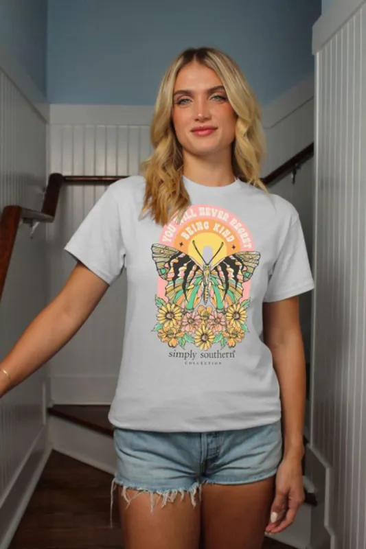 Simply Southern Boxy Being Kind T-Shirt for Women in Grey | BOXY-SS-KIND-SILVER sold by Glik’s