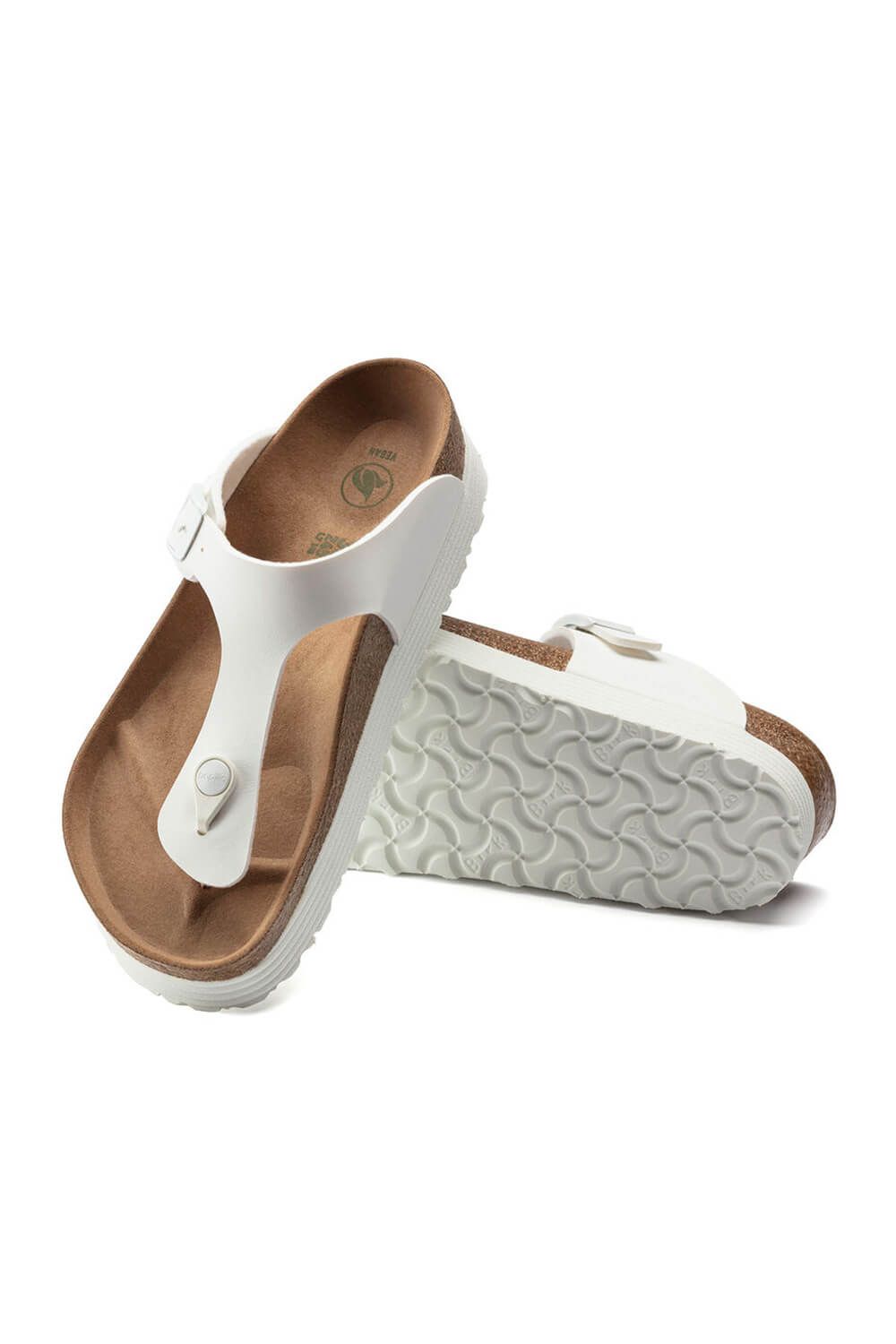 Papillio by Birkenstock Gizeh Grooved Platform Vegan Sandals for Women in White | 1018557 sold by Glik’s product image thumbnail 4