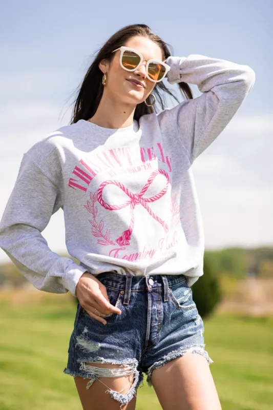 Simply Southern Texas Sweatshirt for Women in Grey | CREW-TEXAS-ASH sold by Glik’s