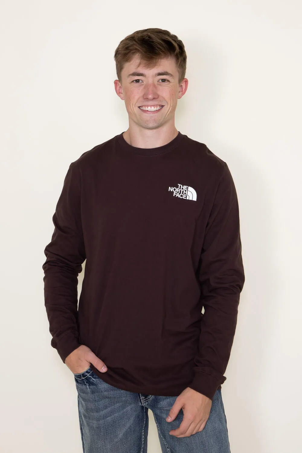 The North Face Long Sleeve Box NSE T-Shirt for Men in Brown | NF0A811N-LOQ sold by Glik’s product image thumbnail 2
