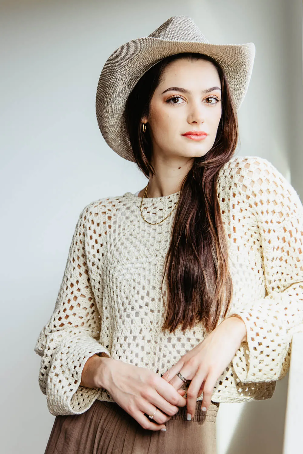 C.C. Sequin Cowgirl Hat for Women in Brown | CBC-03-BEIGE sold by Glik’s product image thumbnail 2