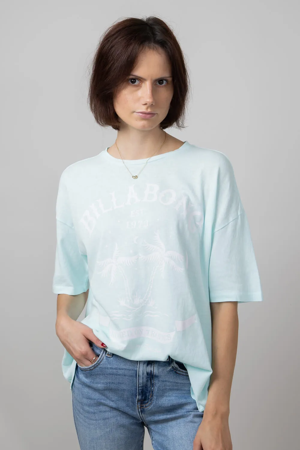 Billabong Good Vibes Oversized Graphic T-Shirt for Women in Lit Skies | 24B353428-BEK0 sold by Glik’s product image thumbnail 2