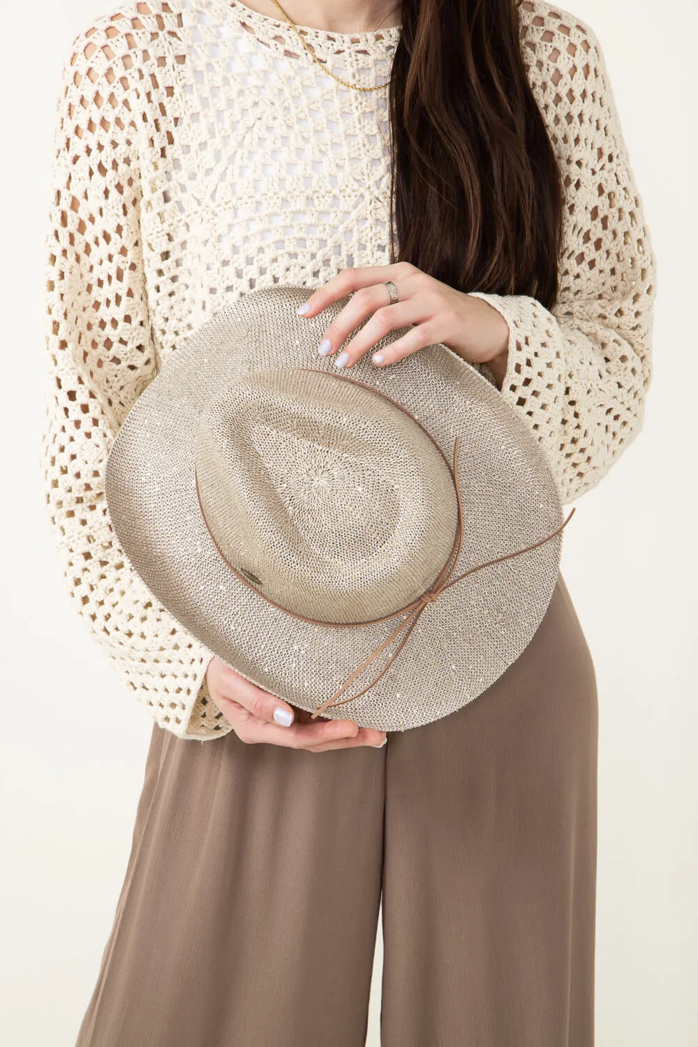 C.C. Sequin Cowgirl Hat for Women in Brown | CBC-03-BEIGE sold by Glik’s