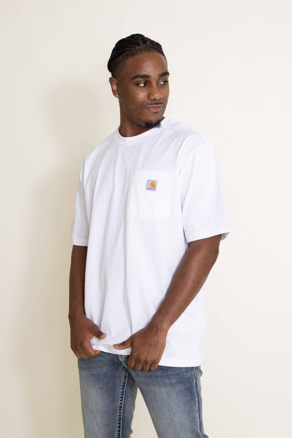Carhartt Pocket T-Shirt for Men in White | K87-WHT WHITE sold by Glik’s product image thumbnail 3