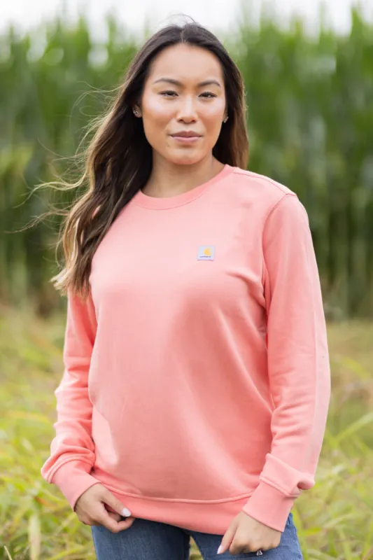 Carhartt Midweight Tencel Sweatshirt for Women in Aged Coral | 106179-P43 sold by Glik’s
