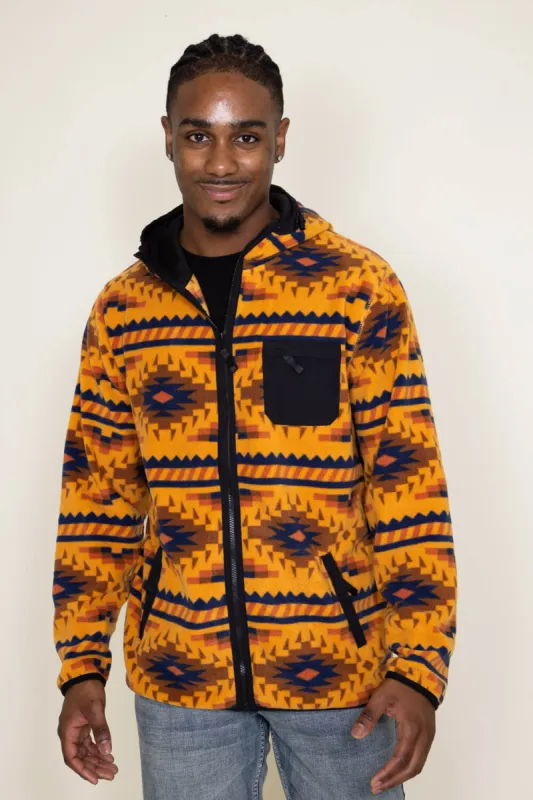 Aztec Full Zip Hood Jacket for Men in Brown | FJ20-MP1593-BROWN sold by Glik’s